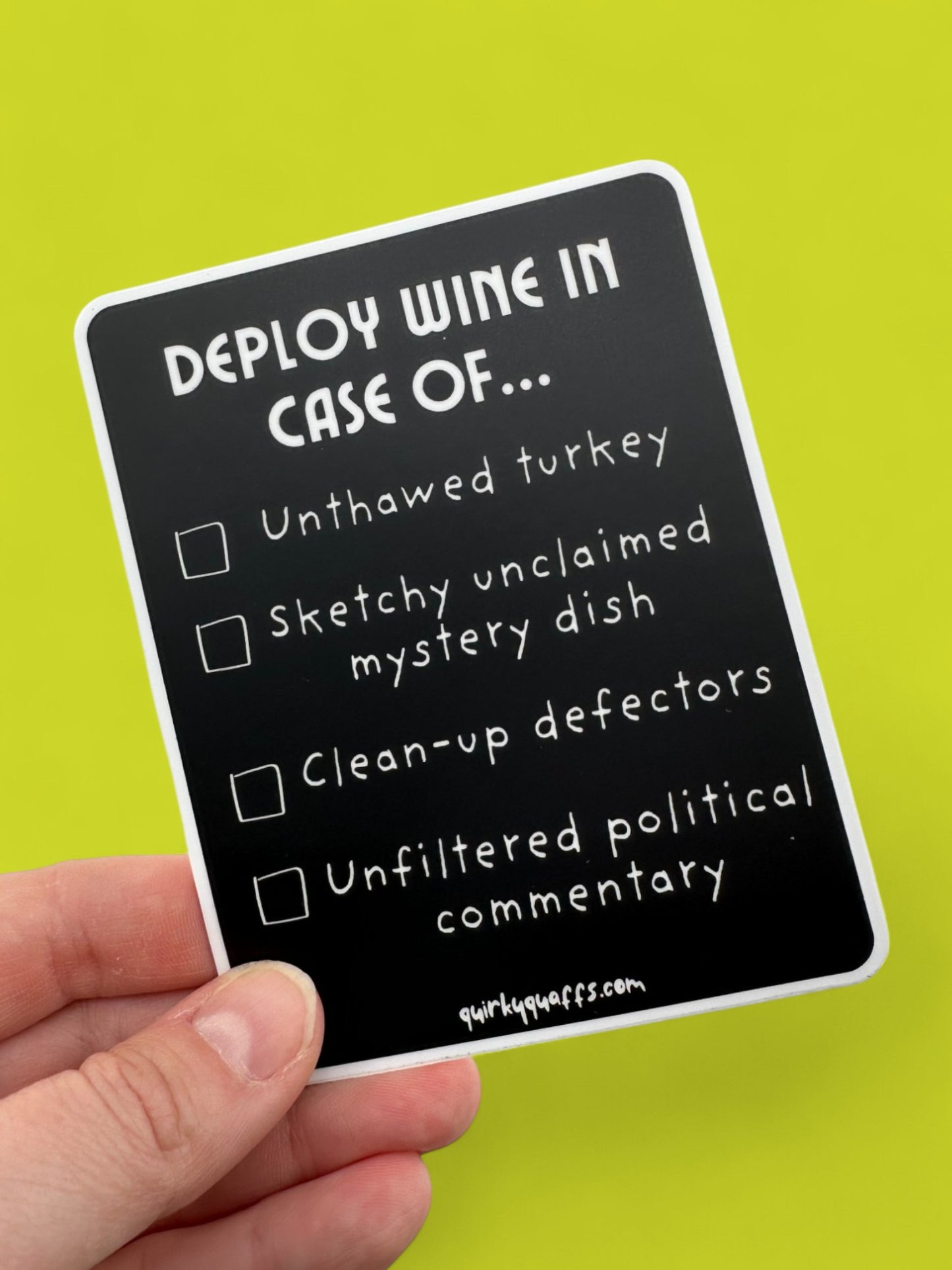 Holiday Deploy Wine Sticker